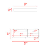 Rack de TV Bryce Blanco y Fresno Europeo 140x53cm Para TV Hasta 65" Pulgadas con Cuatro Compartimientos - MUEBLES DE TV | Bylmo