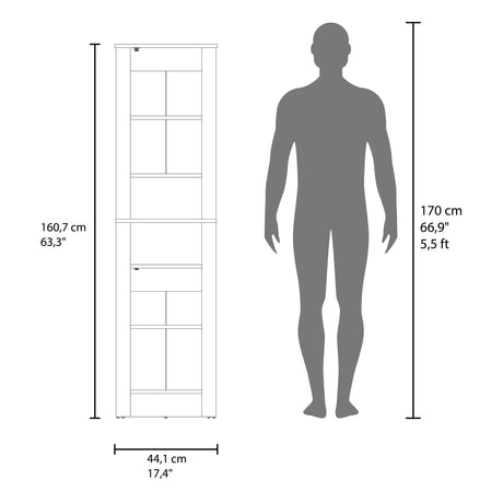 Mueble Auxiliar para Baño Vanessa Wengue 44.1x160.7cm con Tres Entrepaños y con Patas - OTROS MUEBLES PARA BANHO | Bylmo
