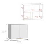 Mueble Superior de Cocina Soler Blanco y Macadamia 80x60cm Con Dos Puertas Push - To - Open y con Un Entrepaño - MUEBLES SUPERIORES DE COCINA | Bylmo