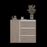 Cómoda Niza Bardolino y Blanco 100x91cm De Tres Hileras con Tres Cajones - CAJONERAS Y COMODAS | Bylmo