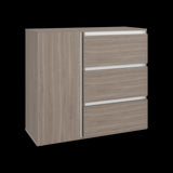 Cómoda Niza Bardolino y Blanco 100x91cm De Tres Hileras con Tres Cajones - CAJONERAS Y COMODAS | Bylmo