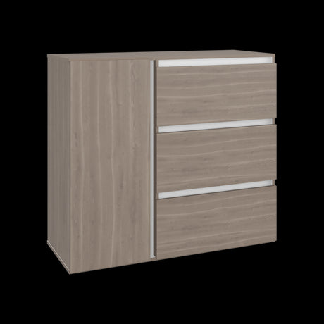 Cómoda Niza Bardolino y Blanco 100x91cm De Tres Hileras con Tres Cajones - CAJONERAS Y COMODAS | Bylmo