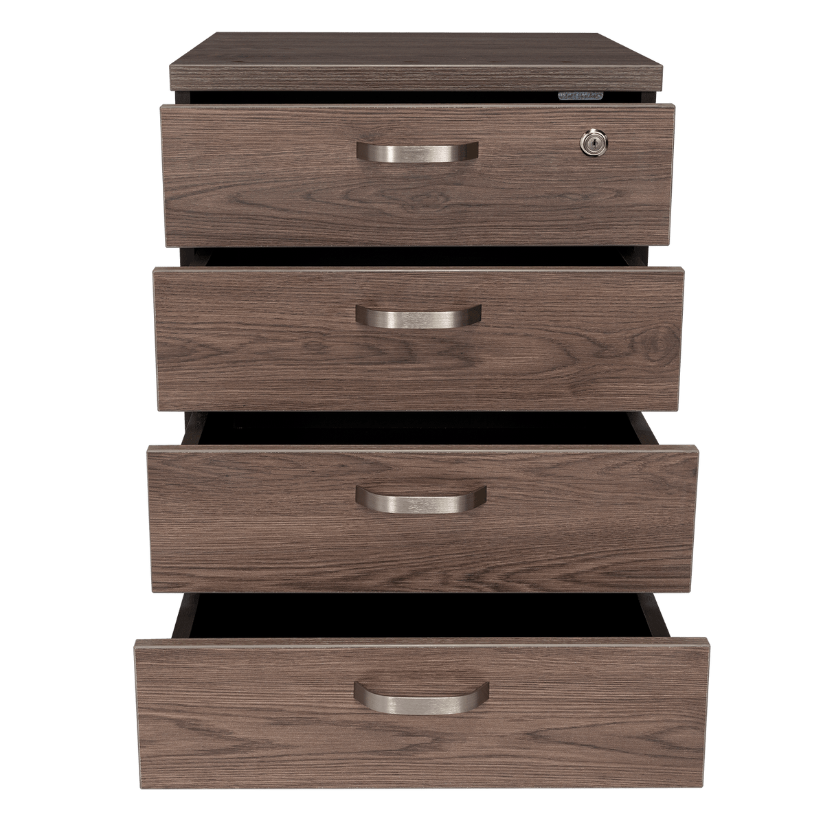Archivador Home Office Coñac 47.5x71cm Carta con Ruedas con Tres Cajones y con Cerradura - ARCHIVADORES | Bylmo