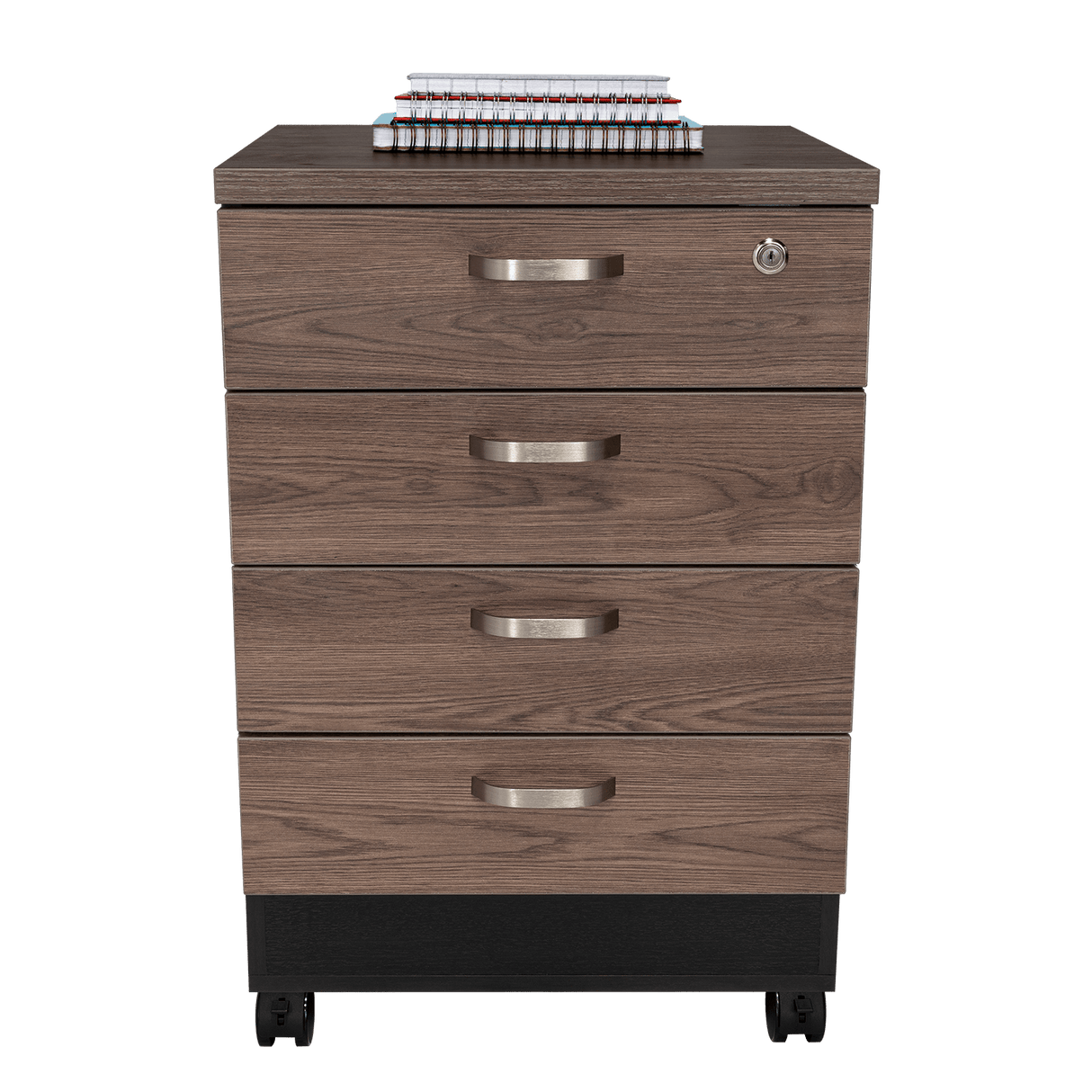 Archivador Home Office Coñac 47.5x71cm Carta con Ruedas con Tres Cajones y con Cerradura - ARCHIVADORES | Bylmo