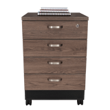 Archivador Home Office Coñac 47.5x71cm Carta con Ruedas con Tres Cajones y con Cerradura - ARCHIVADORES | Bylmo