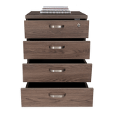 Archivador Home Office Coñac 47.5x71cm Carta con Ruedas con Tres Cajones y con Cerradura - ARCHIVADORES | Bylmo