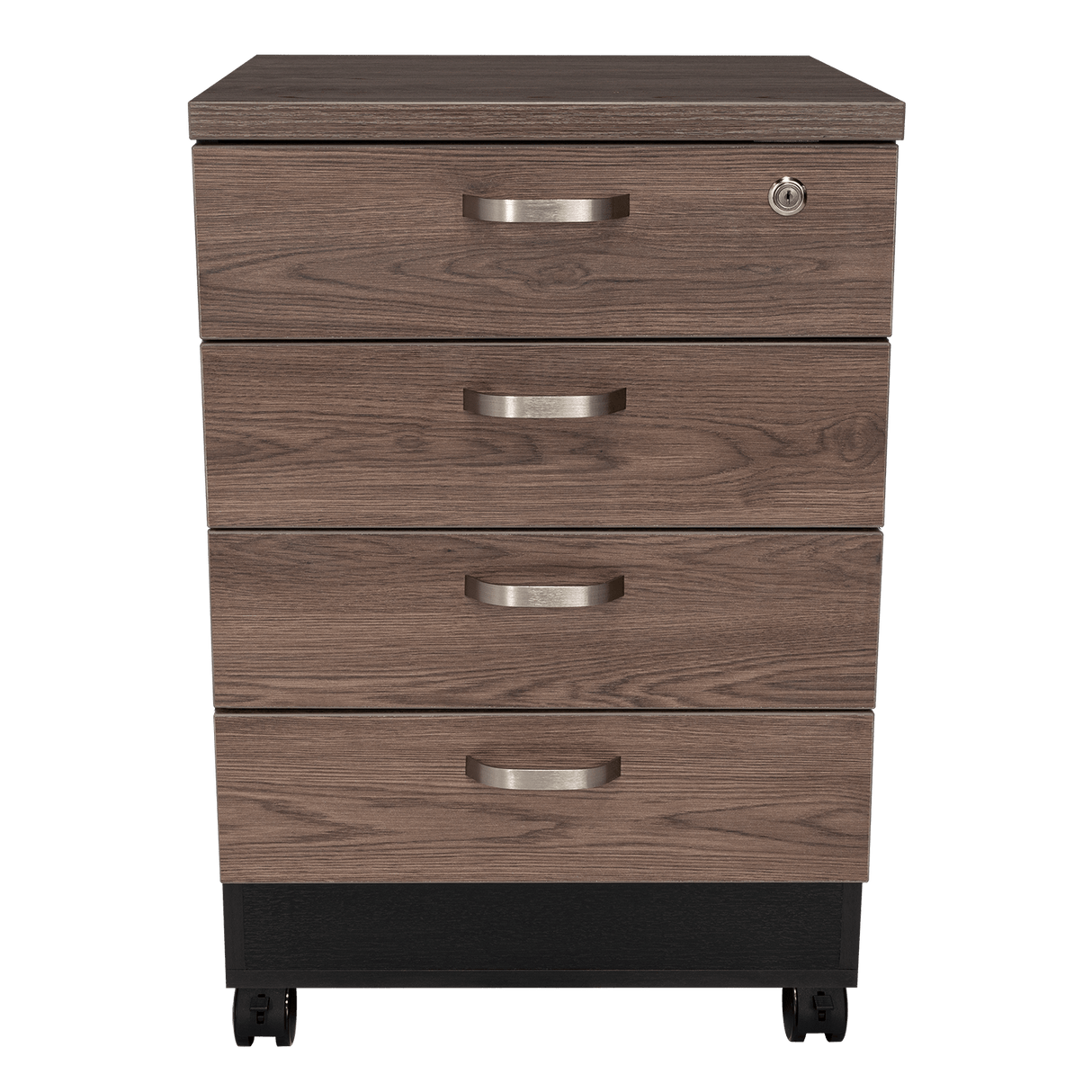 Archivador Home Office Coñac 47.5x71cm Carta con Ruedas con Tres Cajones y con Cerradura - ARCHIVADORES | Bylmo