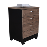 Archivador Home Office Coñac 47.5x71cm Carta con Ruedas con Tres Cajones y con Cerradura - ARCHIVADORES | Bylmo