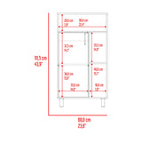 Archivador Bryce Blanco y Fresno Europeo 60x111.5cm Carta con Patas sin Cajones - ARCHIVADORES | Bylmo