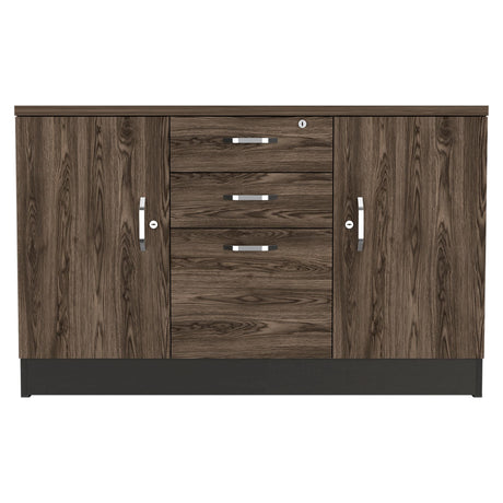 Archivador Home Office Coñac 120x75cm Carta con Tres Cajones y con Cerradura - ARCHIVADORES | Bylmo