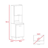 Alacena Gante Rovere 60x198.1cm con Dos Puertas y con Patas - ALACENAS Y MUEBLES MICROONDAS | Bylmo