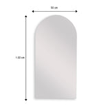 Espejo de Baño Arco Superior Atenas 50x100cm Flotado Sin Marco - ESPEJOS DE BANHO | Bylmo