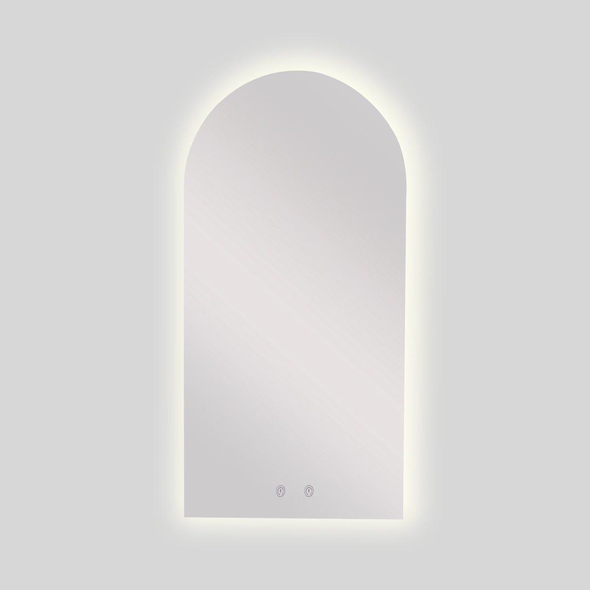 Espejo de Baño Arco Superior Atenas 50x100cm Flotado Sin Marco con Antiempaño y con Iluminación LED - ESPEJOS DE BANHO | Bylmo