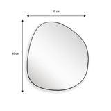 Espejo de Pared Asimetrico Bora Bora Negro 80x90cm con Marco Metalico - ESPEJOS DE PARED | Bylmo