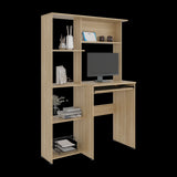 Centro de Computo Alden Eco Fresno Europeo 100x150cm sin Cajones y con Organizador de Libros - ESCRITORIOS | Bylmo