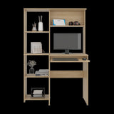 Centro de Computo Alden Eco Fresno Europeo 100x150cm sin Cajones y con Organizador de Libros - ESCRITORIOS | Bylmo