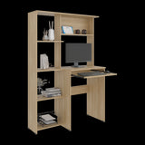 Centro de Computo Alden Eco Fresno Europeo 100x150cm sin Cajones y con Organizador de Libros - ESCRITORIOS | Bylmo