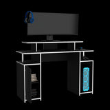 Escritorio Gamer Keria Lite Wengue 120x88.5cm sin Cajones - ESCRITORIOS | Bylmo