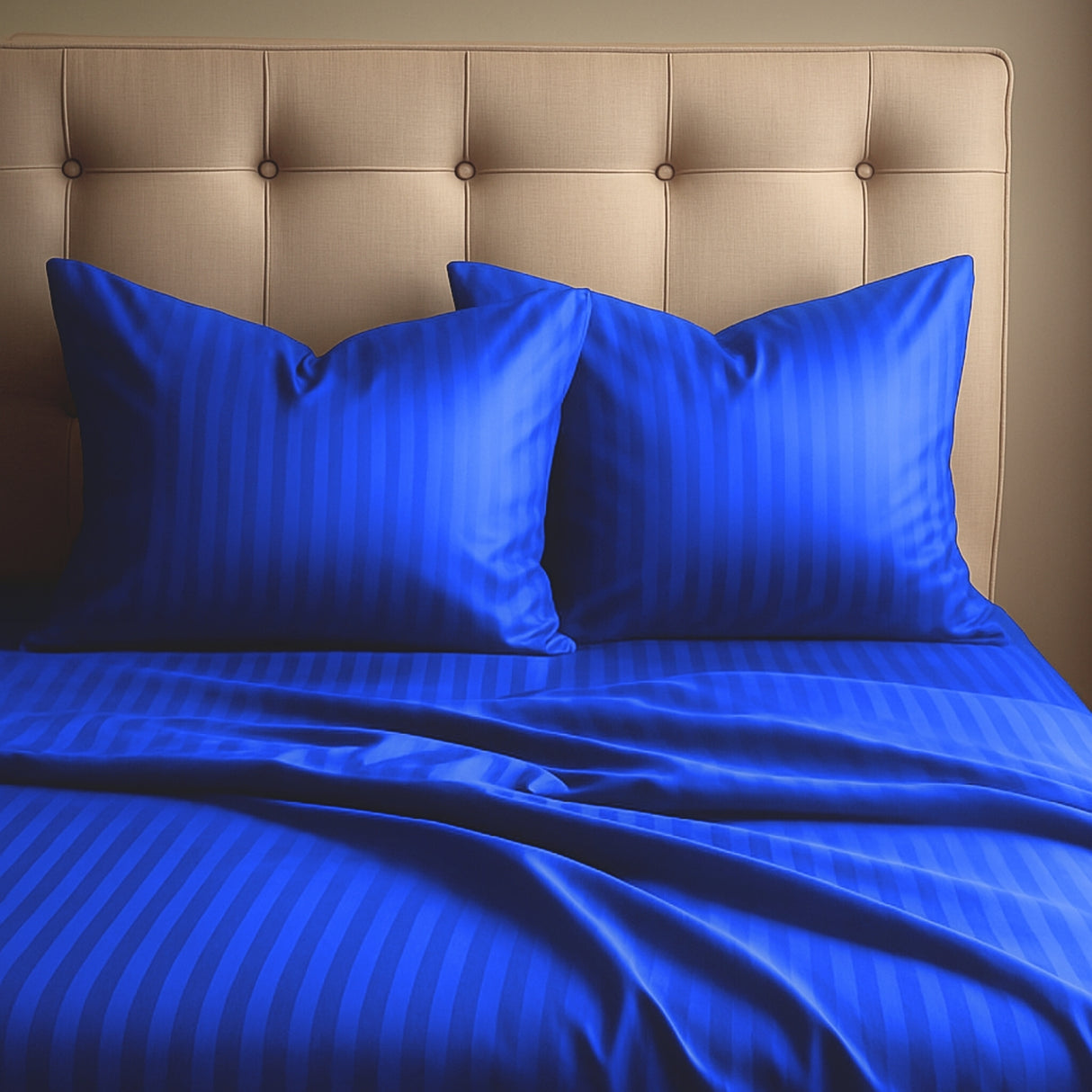 Juego de Sábanas Polialgodon Azul Rey Para Cama Doble 140 X 190 Cm Antiácaros y Antiarrugas - SABANAS | Bylmo