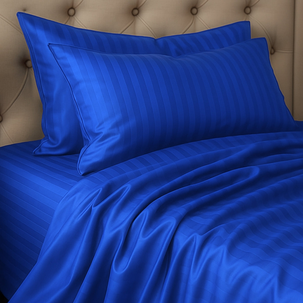 Juego de Sábanas Polialgodon Azul Rey Para Cama Doble 140 X 190 Cm Antiácaros y Antiarrugas - SABANAS | Bylmo