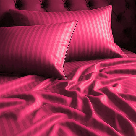 Juego de Sábanas Polialgodon Fucsia Para Cama Doble 140 X 190 Cm Antiácaros y Antiarrugas - SABANAS | Bylmo