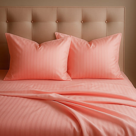 Juego de Sábanas Polialgodon Rosado Para Cama Semidoble 120 X 190 Cm Antiácaros y Antiarrugas - SABANAS | Bylmo