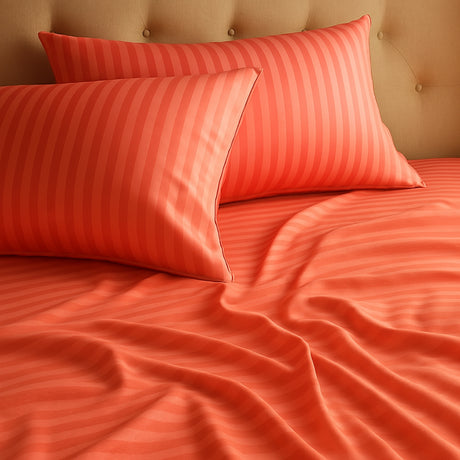 Juego de Sábanas Polialgodon Coral Para Cama Semidoble 120 X 190 Cm Antiácaros y Antiarrugas - SABANAS | Bylmo