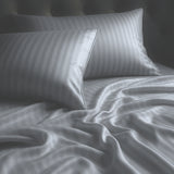 Juego de Sábanas Polialgodon Gris Claro Para Cama Sencilla 100 X 190 Cm Antiácaros y Antiarrugas - SABANAS | Bylmo