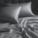 Juego de Sábanas Polialgodon Gris Oscuro Para Cama Sencilla 100 X 190 Cm Antiácaros y Antiarrugas - SABANAS | Bylmo