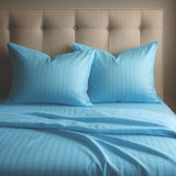 Juego de Sábanas Polialgodon Azul Celeste Para Cama Sencilla 100 X 190 Cm Antiácaros y Antiarrugas - SABANAS | Bylmo