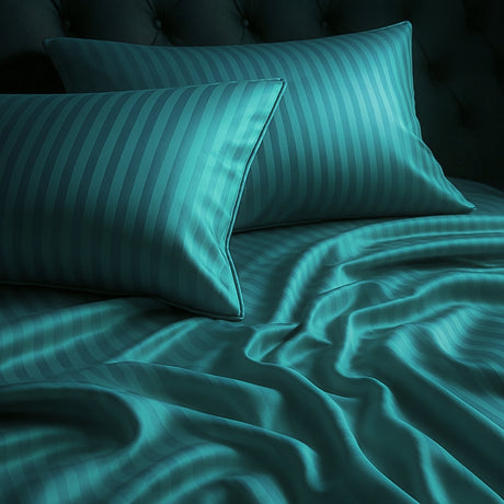 Juego de Sábanas Polialgodon Turquesa Para Cama Sencilla 100 X 190 Cm Antiácaros y Antiarrugas - SABANAS | Bylmo
