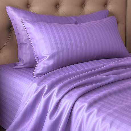 Juego de Sábanas Polialgodon Lila Para Cama Queen 160 X 190 Cm Antiácaros y Antiarrugas - SABANAS | Bylmo