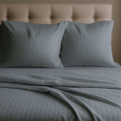 Juego de Sábanas Polialgodon Gris Oscuro Para Cama King 200 X 200 Cm Antiácaros y Antiarrugas - SABANAS | Bylmo