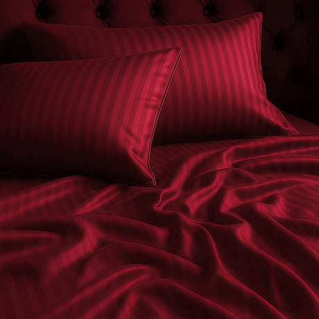Juego de Sábanas Polialgodon Vinotinto Para Cama King 200 X 200 Cm Antiácaros y Antiarrugas - SABANAS | Bylmo