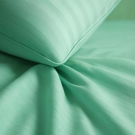 Juego de Sábanas Polialgodon Verde Menta Para Cama King 200 X 200 Cm Antiácaros y Antiarrugas - SABANAS | Bylmo