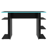 Escritorio Gamer Negro y Azul 120x76cm con Organizador de Libros - ESCRITORIOS | Bylmo