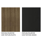 Combo Mueble y Panel de TV Le Mans Negro y Marron 136x72cm para TV Hasta 55" Pulgadas con Ranuras para Cables y con Dos Compartimientos - MUEBLES DE TV | Bylmo