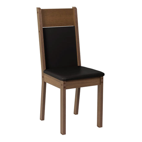 Combo Comedor y Sillas Augusta Negro y Marron 160x79cm Rectangular de Seis Puestos con Seis Sillas - COMEDORES | Bylmo