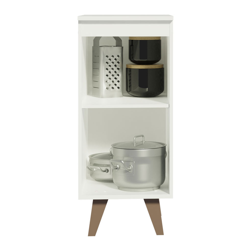 Mueble Inferior de Cocina Reims Blanco 35x83cm con Mesón de Madera Aglomerada Mdp y sin Estufa - MUEBLES INFERIORES DE COCINA | Bylmo