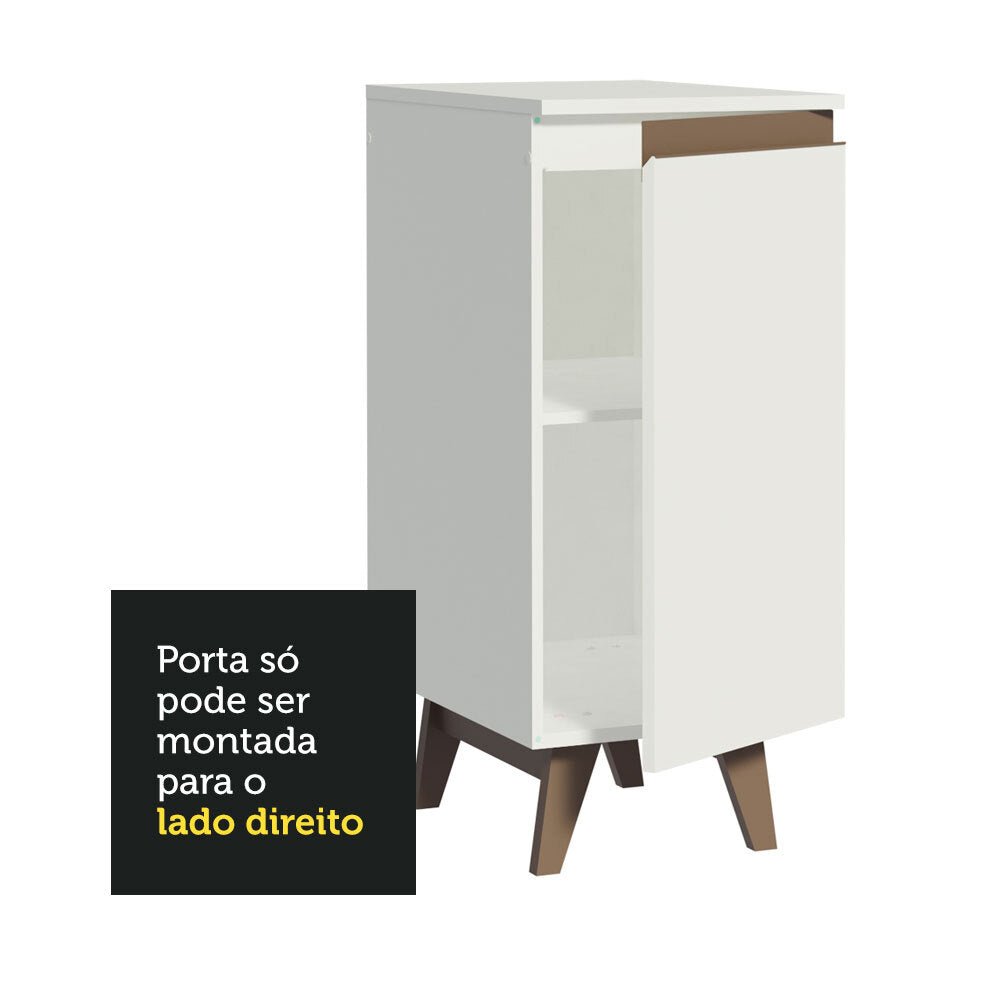 Mueble Inferior de Cocina Reims Blanco 35x83cm con Mesón de Madera Aglomerada Mdp y sin Estufa - MUEBLES INFERIORES DE COCINA | Bylmo