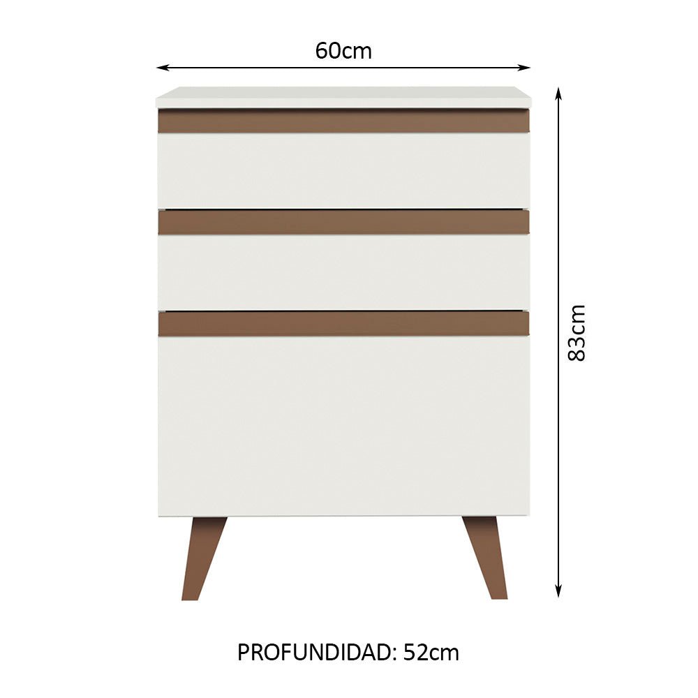 Mueble Inferior de Cocina Reims Blanco 60x83cm con Mesón de Madera Aglomerada Mdp y sin Estufa - MUEBLES INFERIORES DE COCINA | Bylmo