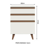 Mueble Inferior de Cocina Reims Blanco 60x83cm con Mesón de Madera Aglomerada Mdp y sin Estufa - MUEBLES INFERIORES DE COCINA | Bylmo