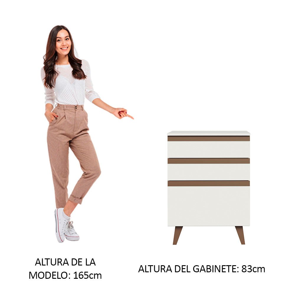 Mueble Inferior de Cocina Reims Blanco 60x83cm con Mesón de Madera Aglomerada Mdp y sin Estufa - MUEBLES INFERIORES DE COCINA | Bylmo