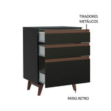 Mueble Inferior de Cocina Reims Negro 60x83cm con Mesón de Madera Aglomerada Mdp y sin Estufa - MUEBLES INFERIORES DE COCINA | Bylmo