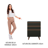 Mueble Inferior de Cocina Reims Negro 60x83cm con Mesón de Madera Aglomerada Mdp y sin Estufa - MUEBLES INFERIORES DE COCINA | Bylmo