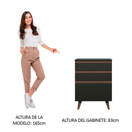 Mueble Inferior de Cocina Reims Negro 60x83cm con Mesón de Madera Aglomerada Mdp y sin Estufa - MUEBLES INFERIORES DE COCINA | Bylmo