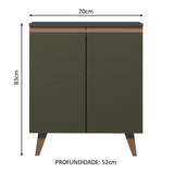 Mueble Inferior de Cocina Reims Negro 70x83cm con Mesón de Madera Aglomerada Mdp y sin Estufa - MUEBLES INFERIORES DE COCINA | Bylmo