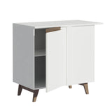 Mueble Inferior de Cocina Esquinero Reims Blanco 90x83cm con Mesón de Madera Aglomerada Mdp y sin Estufa - MUEBLES INFERIORES DE COCINA | Bylmo