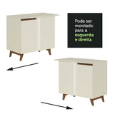 Mueble Inferior de Cocina Esquinero Reims Blanco 90x83cm con Mesón de Madera Aglomerada Mdp y sin Estufa - MUEBLES INFERIORES DE COCINA | Bylmo