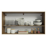 Mueble Superior de Cocina Emily Marron y Negro 105x55cm con Dos Entrepaños y con Dos Puertas - MUEBLES SUPERIORES DE COCINA | Bylmo